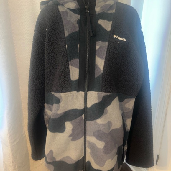 Columbia Sherpa Fleeces Backbowl™ Sherpa Full Zip Hoodie, camouflage, large - Picture 4 of 6